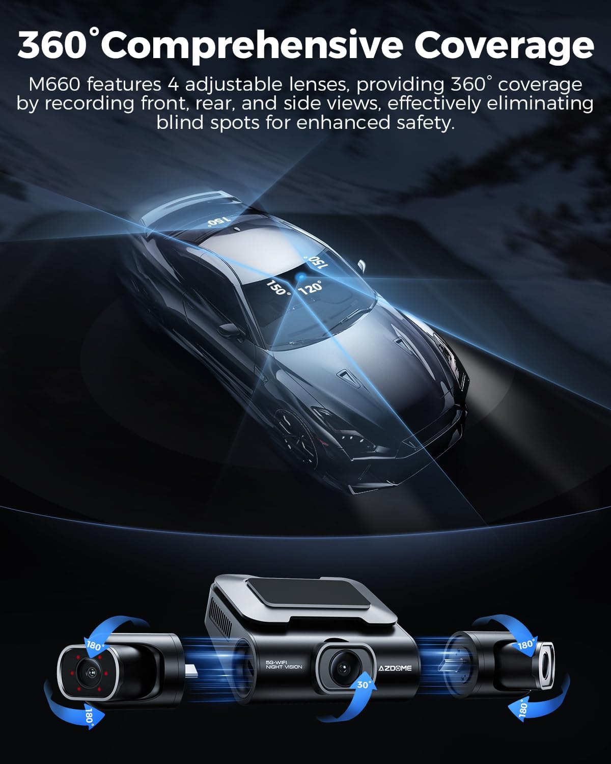 ازدوم -  DASH CAM AZDOME M660 ازدوم -  DASH CAM AZDOME M660